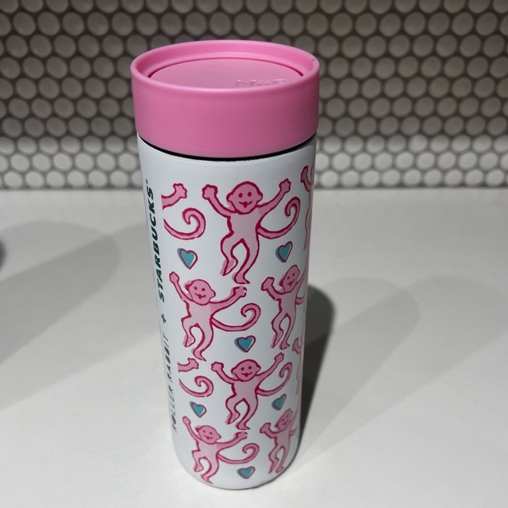 Starbucks x Roller Rabbit Pink Monkey Tumbler 2025